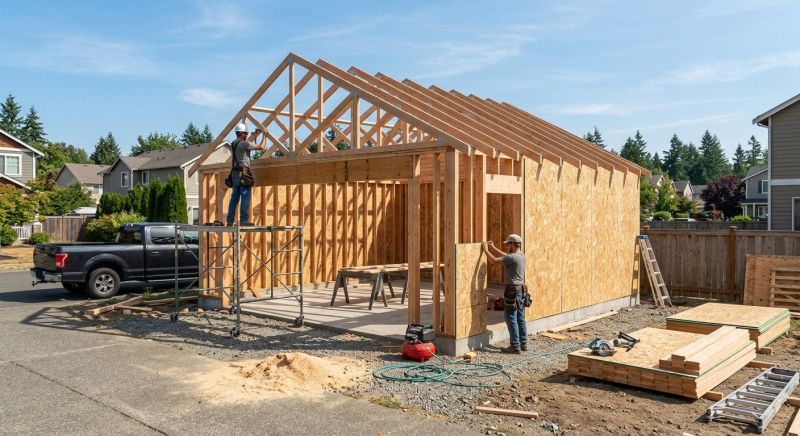 Wood Garage Installation in Conroe, TX
